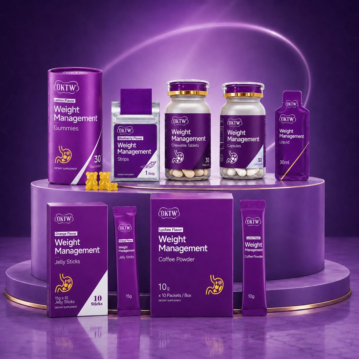 OKTW weight management supplement product range