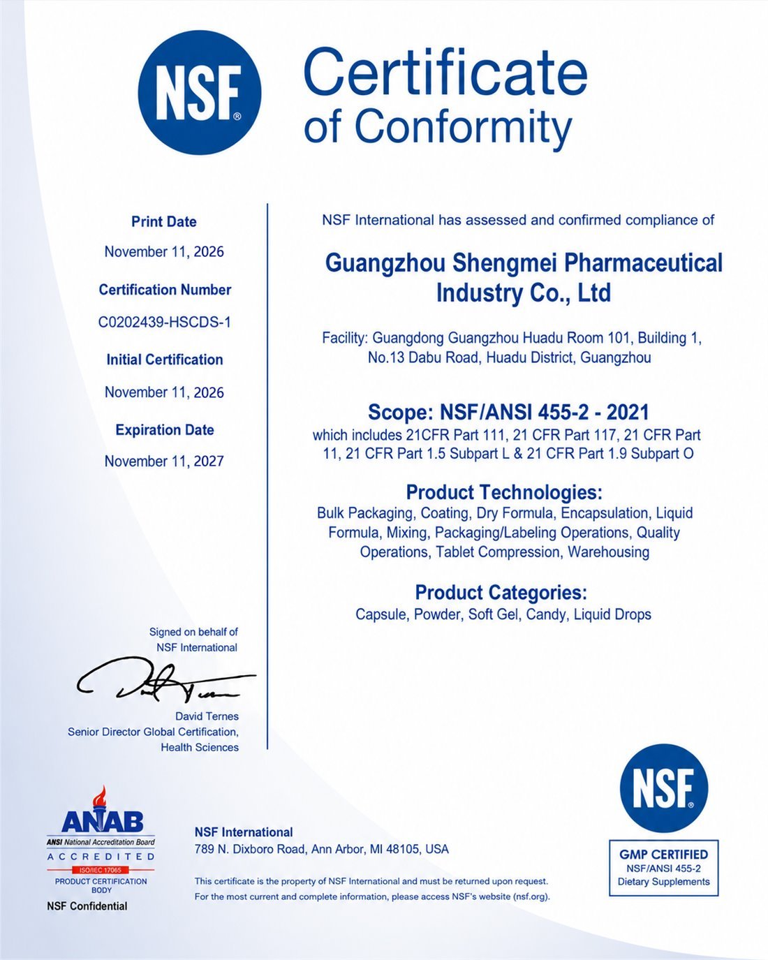 NSF / GMP