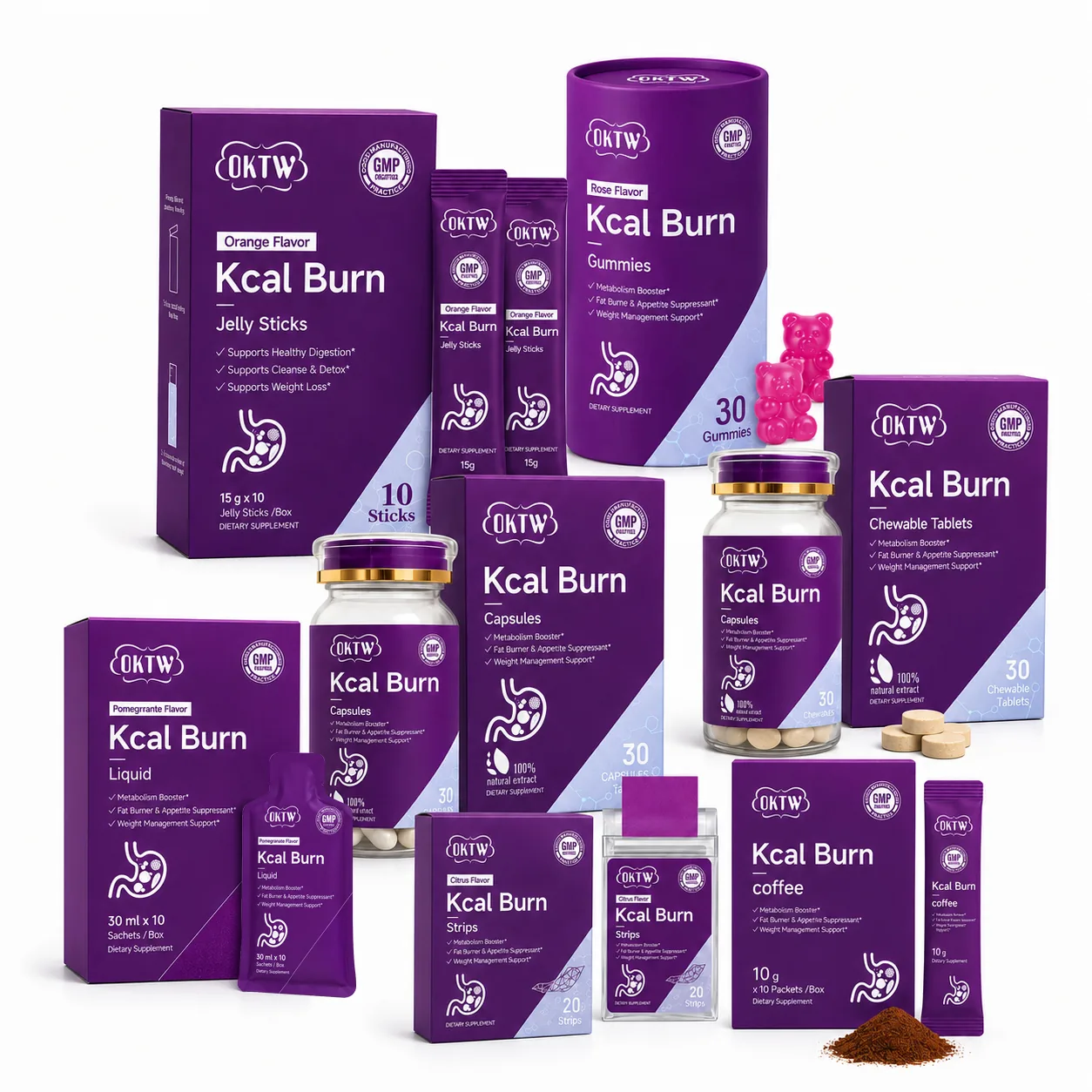 OKTW Kcal Burn seven ready-stock dosage formats