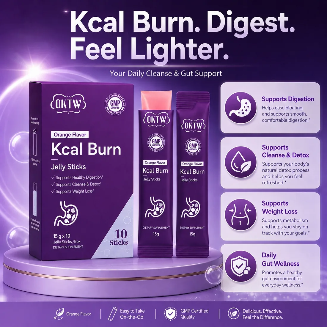OKTW Kcal Burn Jelly Sticks Format detail view