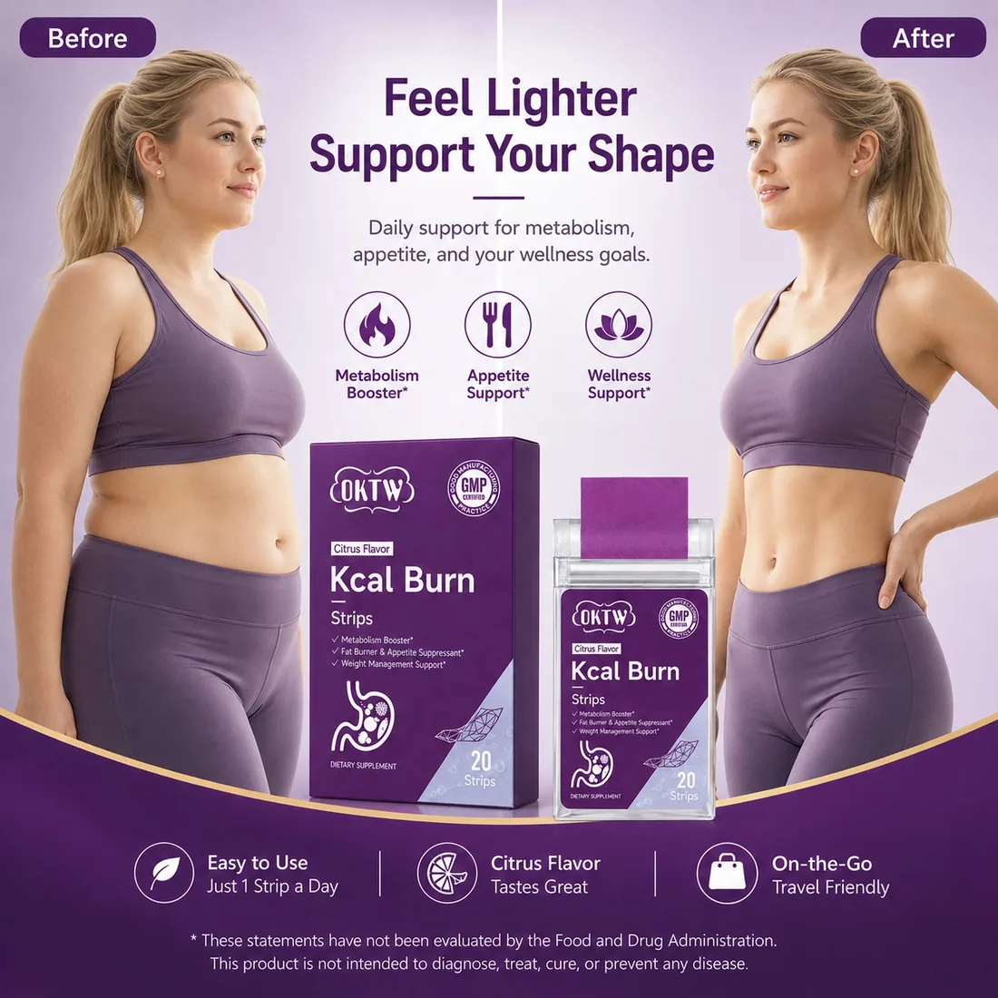OKTW Kcal Burn Oral Dissolving Strips Primary product view