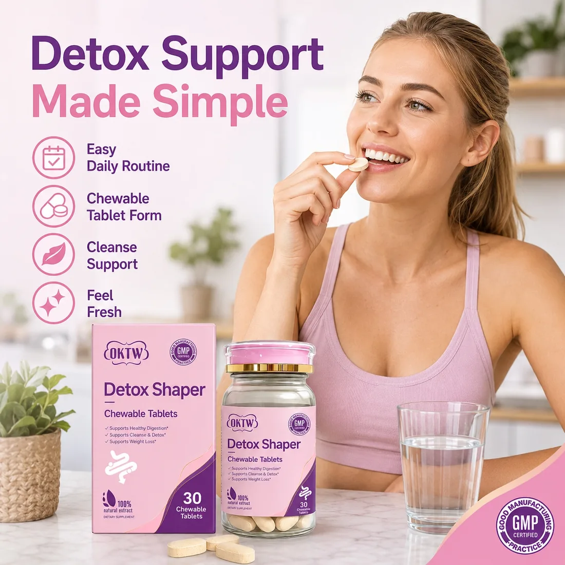 OKTW Detox Shaper Chewable Tablets Full set reference