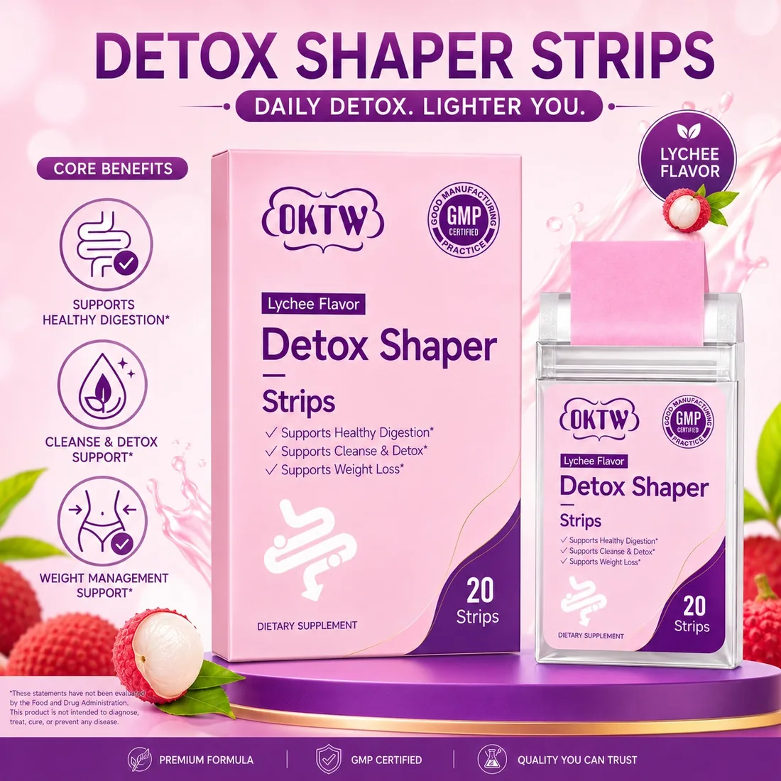 OKTW Detox Shaper Oral Dissolving Strips Primary product view